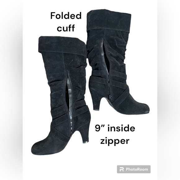 Qupid Knee High Heeled Boots - Picture 2 of 4